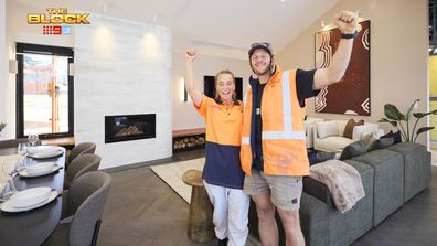 EMBARGO 31/8/25 THE BLOCK 2025 House 1 Emma and Ben Living and Dining Room
