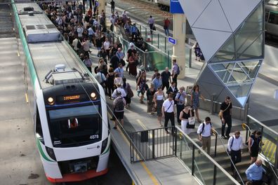 PERTH-January 15, 2020: Perth Railway Station.Perth Railway Station is the largest station on the Transperth network serving the central business district of Perth, Western Australia.