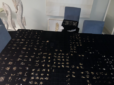 Jewellery supplies covered every surface in Ellis' family home.