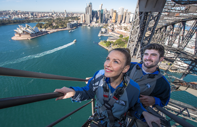 Bridge Climb (BridgeClimb) couple, with Opera House views