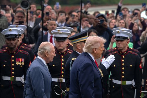 US President Donald Trump and Britain's King Charles III 
