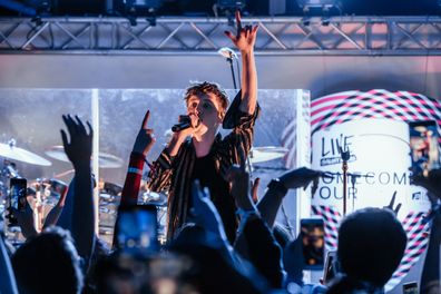 Singer, Troye Sivan, performs, on stage, Perth, Aloft Hotel