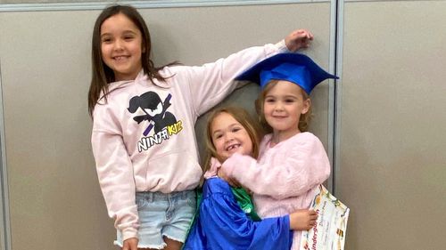 This undated photo provided by Whitney Decker shows Paityn, Olivia and Evelyn Decker. (Courtesy of Whitney Decker via AP)