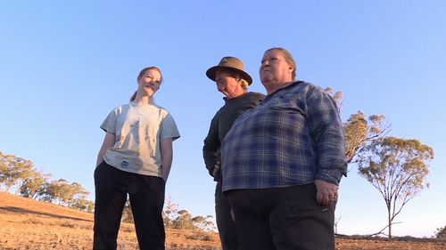 The Jones family have received 5000 bales of donated hay. (The TODAY Show)