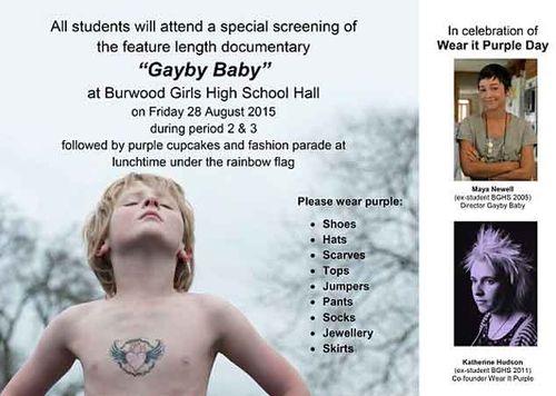 The Burwood Girls High School flyer. Source: Twitter.
