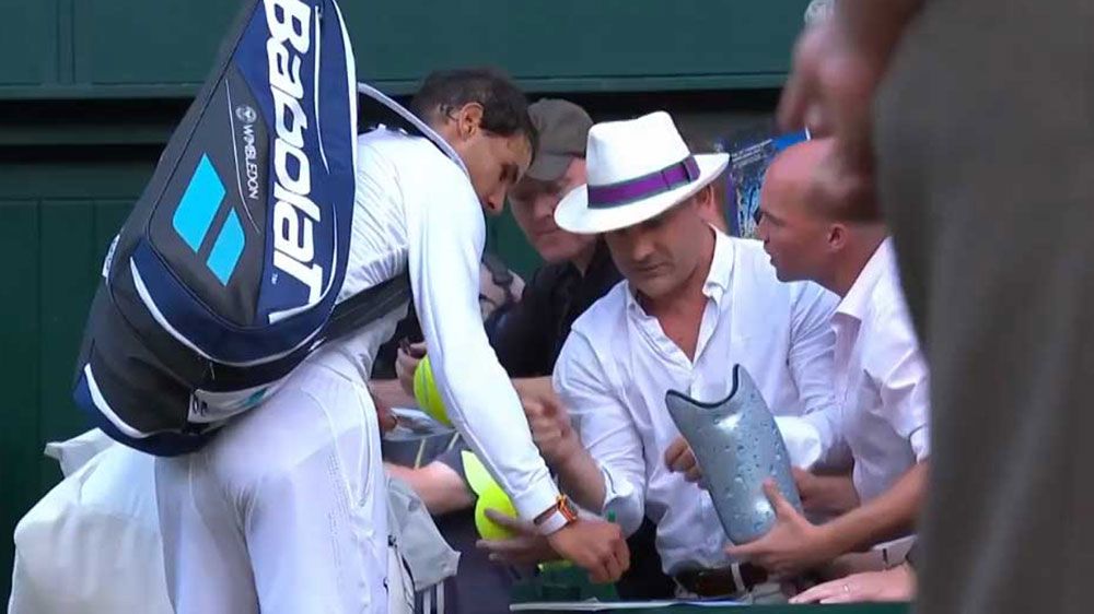 Tennis fan asks Rafael Nadal to sign prosthetic leg after Wimbledon win