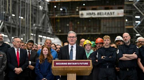 Starmer pledged to turn the UK into a "battle-ready, armour-clad nation."