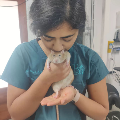Dr. Divya Krishnan is an exotic vet from Queensland who adores rats.