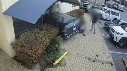 A pregnant woman has been hospitalised after an out of control driver hit her as it smashed into a medical centre full of patients and staff in Perth.