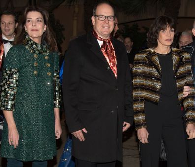 Princess Caroline of Hanover, Prince Albert II of Monaco Princess Stephanie of Monaco, Rolf Knie attend the 40th international circus festival on January 19, 2016 in Monaco, Monaco