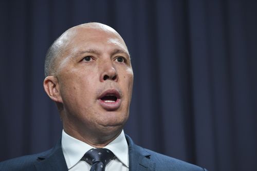 Home Affairs Minister Peter Dutton is blaming Labor for the latest people smuggling boat interception. (AAP)