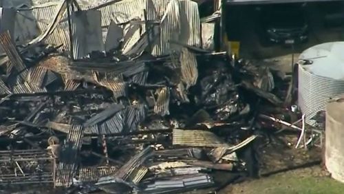 The bodies of Mooney and his daughter were found in the charred remains of the shed. 