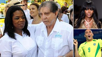   Celebrity faith healer Joao Teixeira de Faria who appeared on Oprah, and two clients, the Brazilian football player Ronaldo, and the super model, Naomi Campbell.