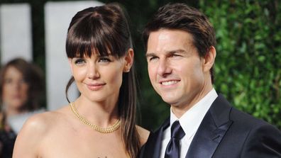 Tom Cruise and Katie Holmes in 2012 at the Vanity Fair party. 