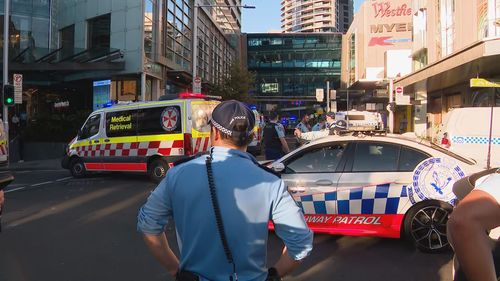 Multiple police cars and ambulances were seen outside the shopping centre. 