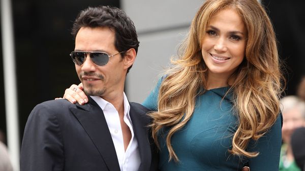 Marc Anthony and JLo when they were husband and wife. Image: Getty.