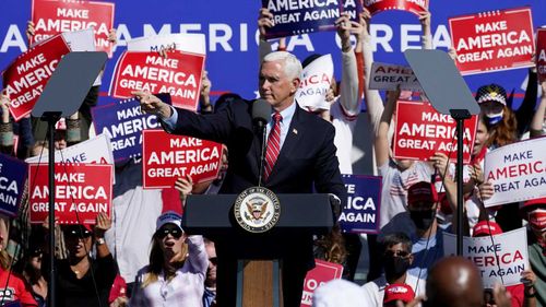 Mike Pence campaigning in Flagstaff, Arizona.