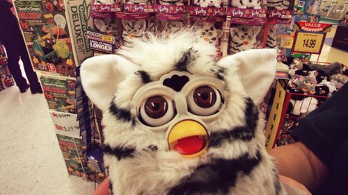 A Furby pictured at a Toys R Us store back in 1999.