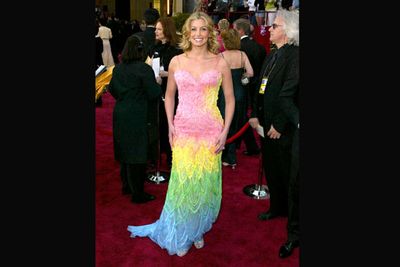 We thought it was La-La Land, not Lollypop land? Faith landed herself all the way over the rainbow in this colourful number.