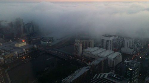 Not so clear: fog blankets parts of Melbourne