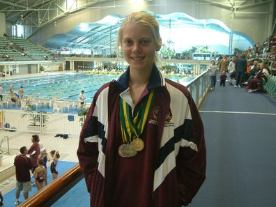Amy at the 2006 National Schools Championship before her diagnosis
