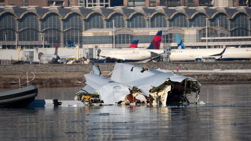 The Coast Guard, local, state and federal agencies respond to an aircraft collision in Washington D.C., January 30, 2025. Coast Guard Sector Maryland - National Capital Region command center watchstanders received a report of a helicopter and a commercial passenger aircraft collision Wednesday evening in vicinity of the Ronald Reagan Airport. (U.S Coast Guard photo by Petty Officer 1st Class Brandon Giles)