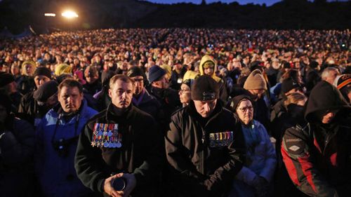 The Dawn Service at Anzac Cove in Gallipoli.