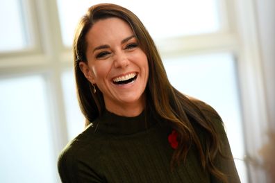 Kate, Princess of Wales, reacts during her visit to Colham Manor Children's Centre in Hillingdon in West London, Wednesday, November 9, 2022. 