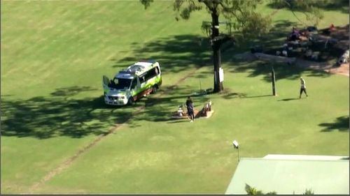 Paramedics arrived on scene near the Brisbane Valley Highway at Toogoolawah at 11.15am, where they treated a man for multiple serious injuries.