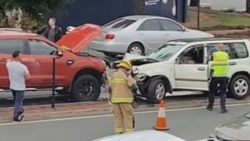 Queensland Police attend a crash in Strathpine in the state&#x27;s Moreton Bay region. 