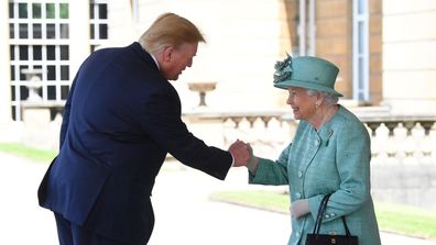 Former US President Donald Trump fist-bumped the Queen upon meeting her in 2019.