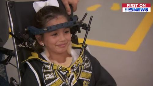 The brave eight year old is now on the road to recovery. (9NEWS)