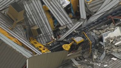 Frankston Hospital crane roof collapse. 