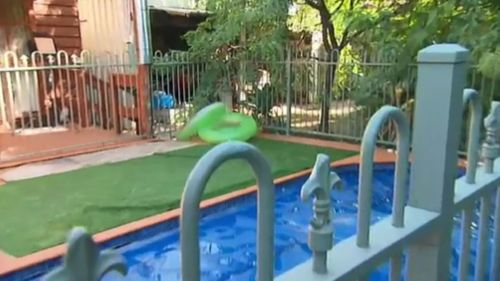 The construction of a swimming pool blocked the Ford's getaway. (9NEWS)