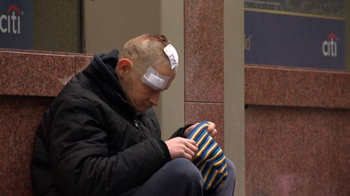 Mr Quigley has been homeless since the death of his father. Picture: 9NEWS