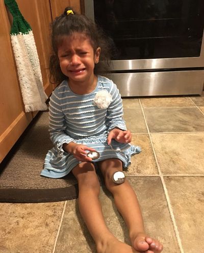 Reasons My Son Is Crying is a LOL Facebook page where parents submit hilarious reasons their kids are crying. This little girl is crying because: 'There was frosting on both sides of her Oreo."