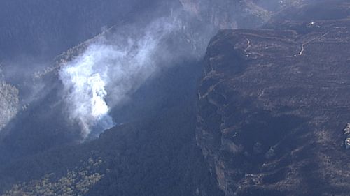 A plume of smoke is seen rising from the area. (9NEWS)