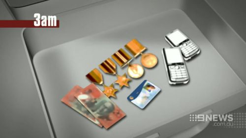 The offender stole war medals, two mobile phones, cash and disability cards. (9NEWS)