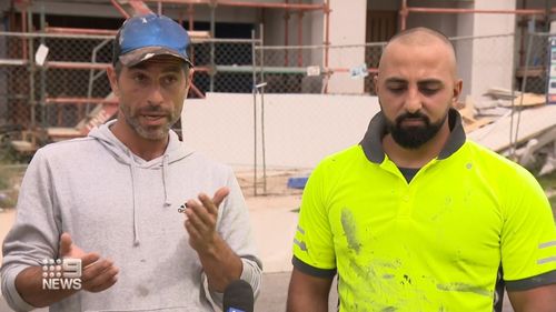Renderers Sam Haidar and Guss Sekmani said they have been locked out of their worksites at Greenvale.