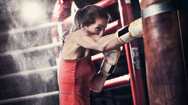 Boxing woman