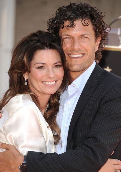 Twain with husband Frédéric Thiébaud at her Hollywood Walk Of Fame induction ceremony in 2011. 