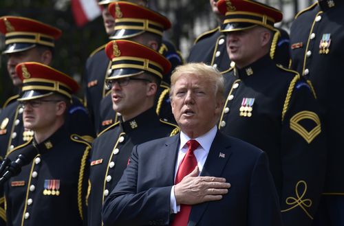 President Donald Trump held a Celebration of America event instead of hosting the Super Bowl champion Philadelphia Eagles at the White House. Picture: AAP