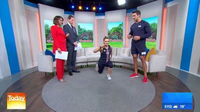 F45 trainer Cory George and Lauren Pegus on Today show