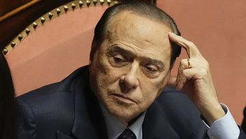 Forza Italia party leader Silvio Berlusconi at he Senate, in Rome, on Oct. 26, 2022.