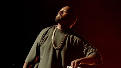 Kanye West performs onstage