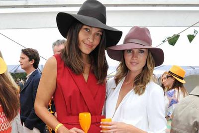 Hot models! Alex and Dedich and Anneliese Trehane rocked the floppy hat look.