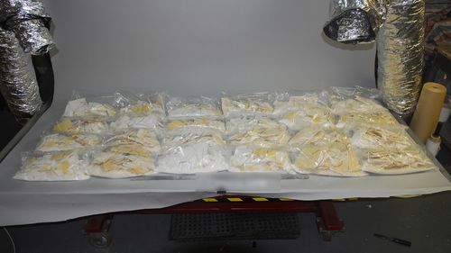 The largest quantity of ice ever seized in Australia in Melbourne last April. (AAP)