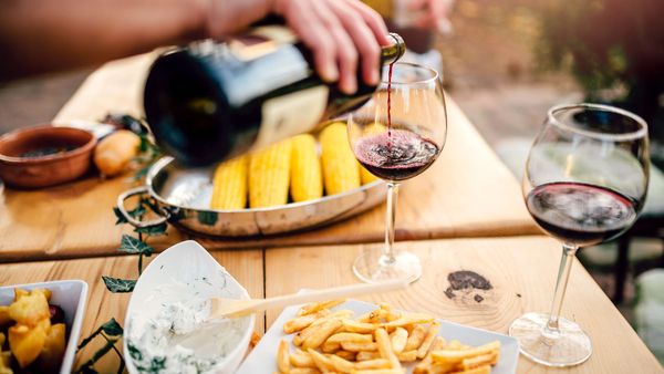 Pouring wine