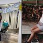 Woman has baby shower and maternity shoot for massive ovarian cyst