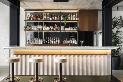 This interior designer's home has the best bar in town
